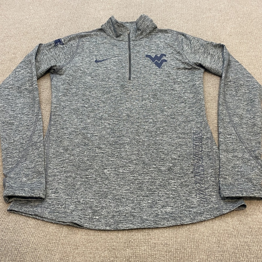 West Virginia Mountaineers Shirt Womens Medium Gray NCAA Basketball Nike Dri Fit